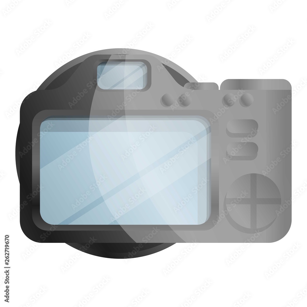 Poster tft display camera icon. cartoon of tft display camera vector icon for web design isolated on white 