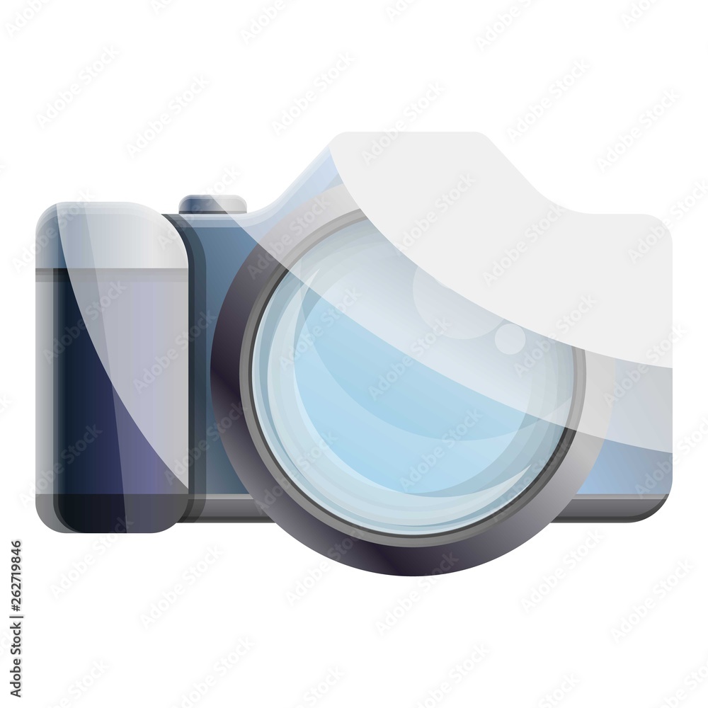 Poster professional camera icon. cartoon of professional camera vector icon for web design isolated on whit