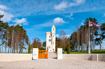 The Ulster Tower memorial in the Somme, France - obrazy, fototapety, plakaty