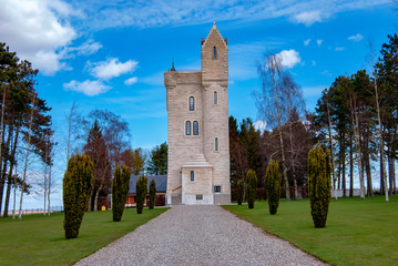 The Ulster Tower memorial in the Somme, France