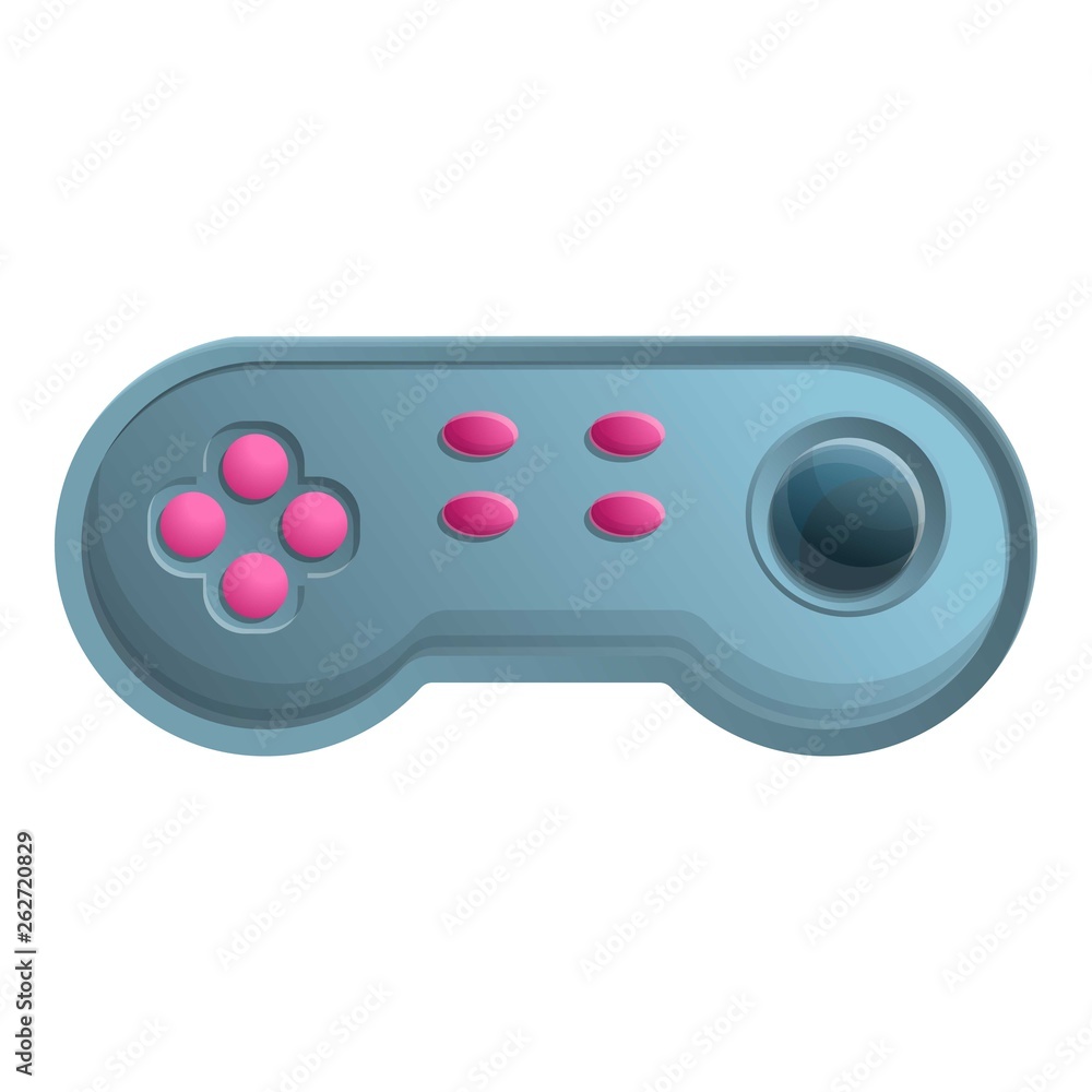 Poster media joystick icon. cartoon of media joystick vector icon for web design isolated on white backgrou