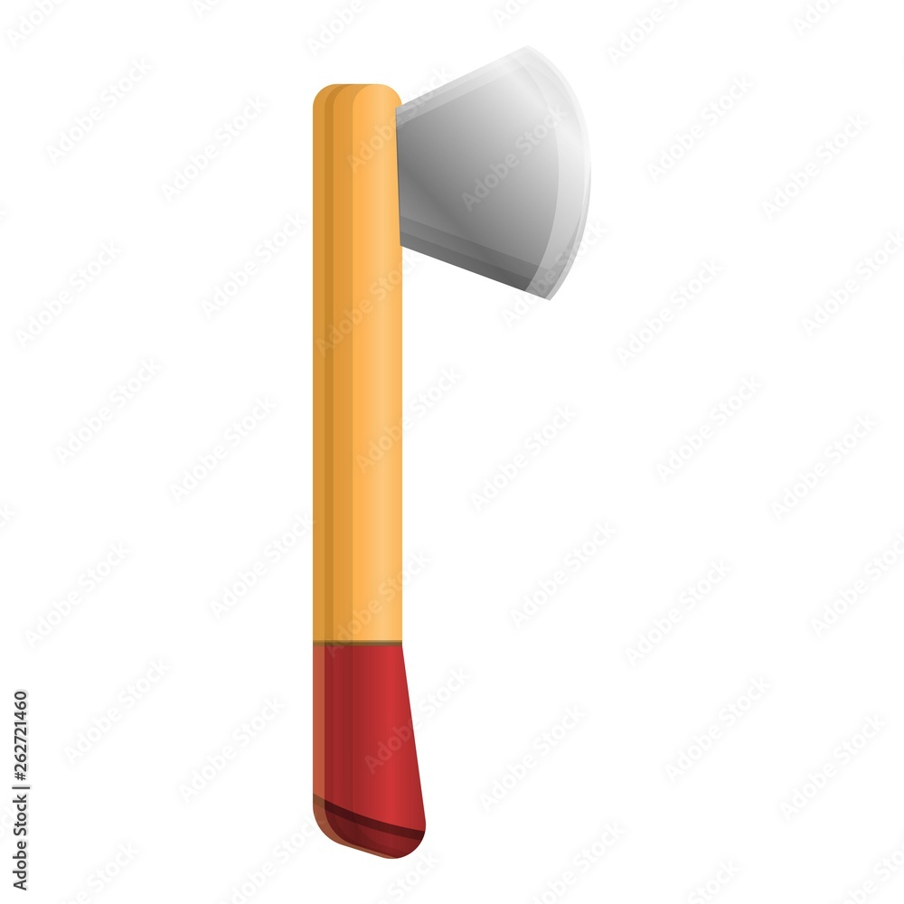 Poster axe icon. cartoon of axe vector icon for web design isolated on white background