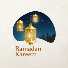 gold ramadan kareem background place for text