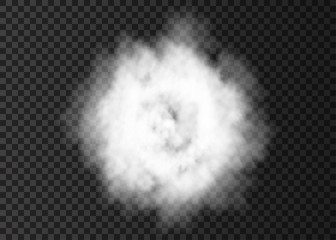 Explosion  smoke spiral  track isolated on transparent background. © alenaohneva