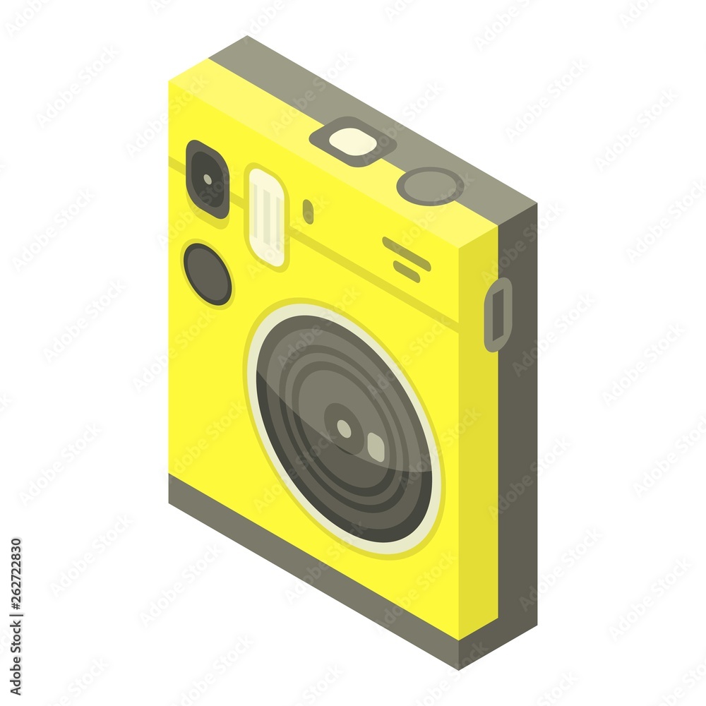 Poster underwater camera icon. isometric of underwater camera vector icon for web design isolated on white 