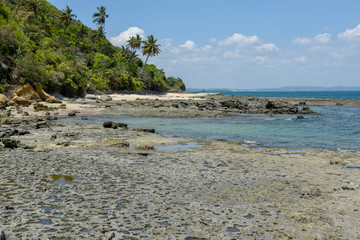 Fototapeta na wymiar The coast at Frades island near Salvador Bahia, Brazil