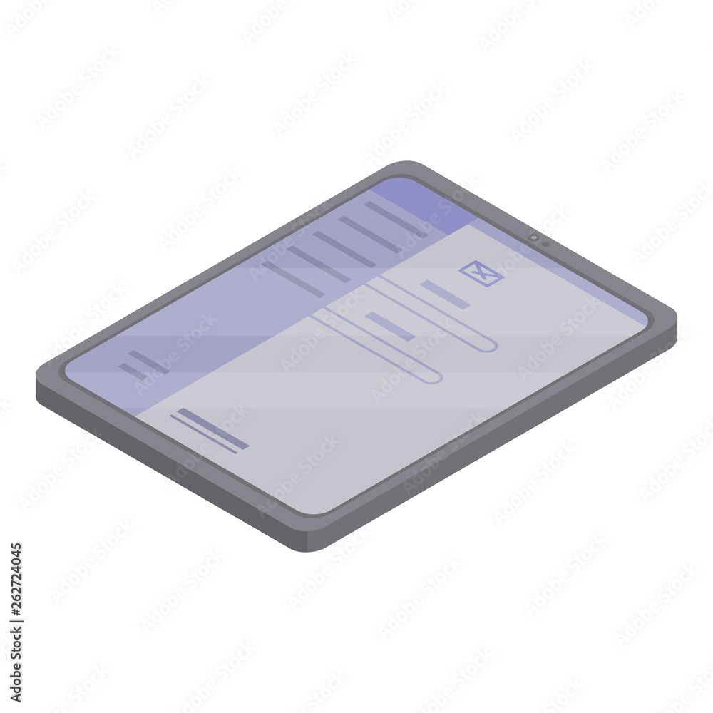 Aufkleber mail tablet icon. isometric of mail tablet vector icon for web design isolated on white background
