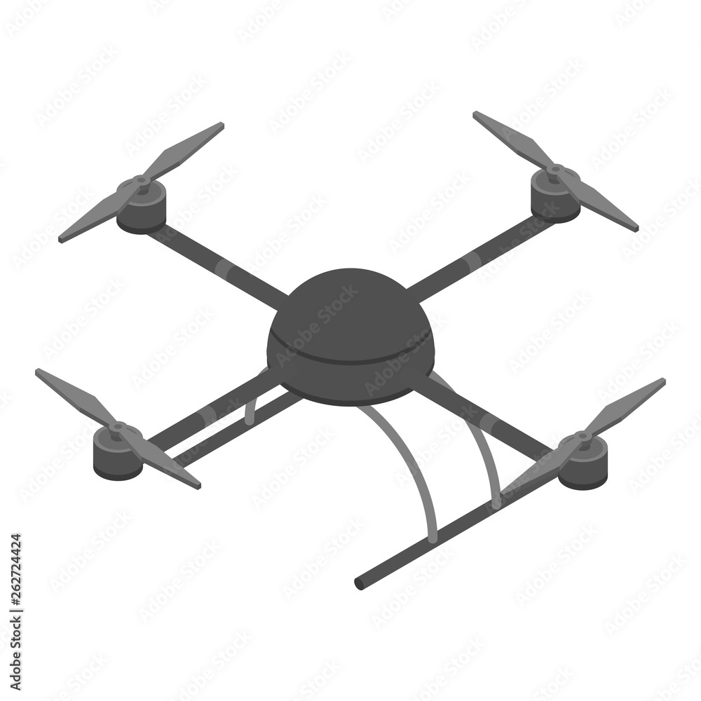 Poster delivery drone icon. isometric of delivery drone vector icon for web design isolated on white backgr