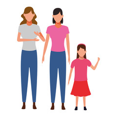 Obraz premium women with child avatar cartoon character