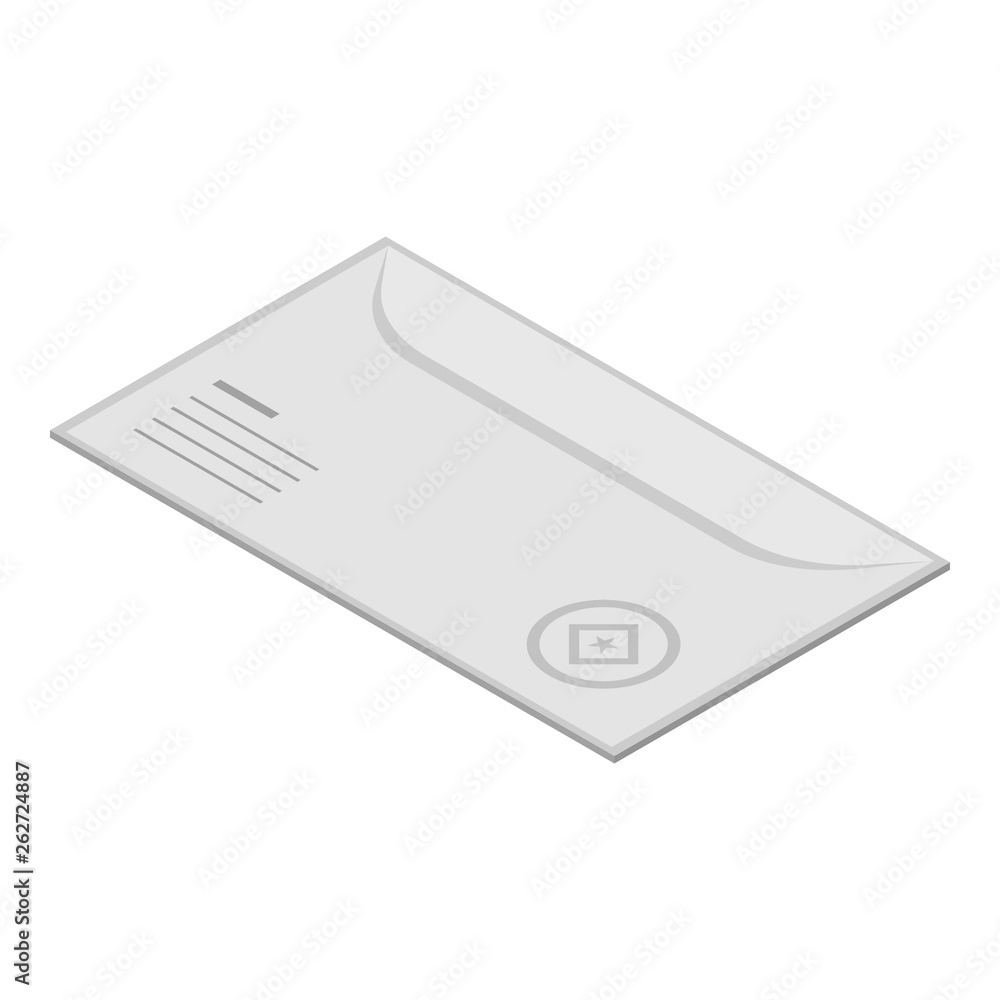 Poster post envelope icon. isometric of post envelope vector icon for web design isolated on white backgrou