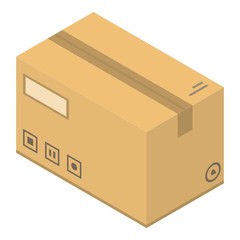 Big delivery box icon. Isometric of big delivery box vector icon for web design isolated on white background