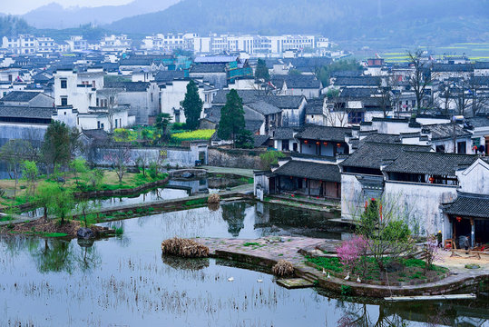 Aerial view of the countryside in Anhui, China