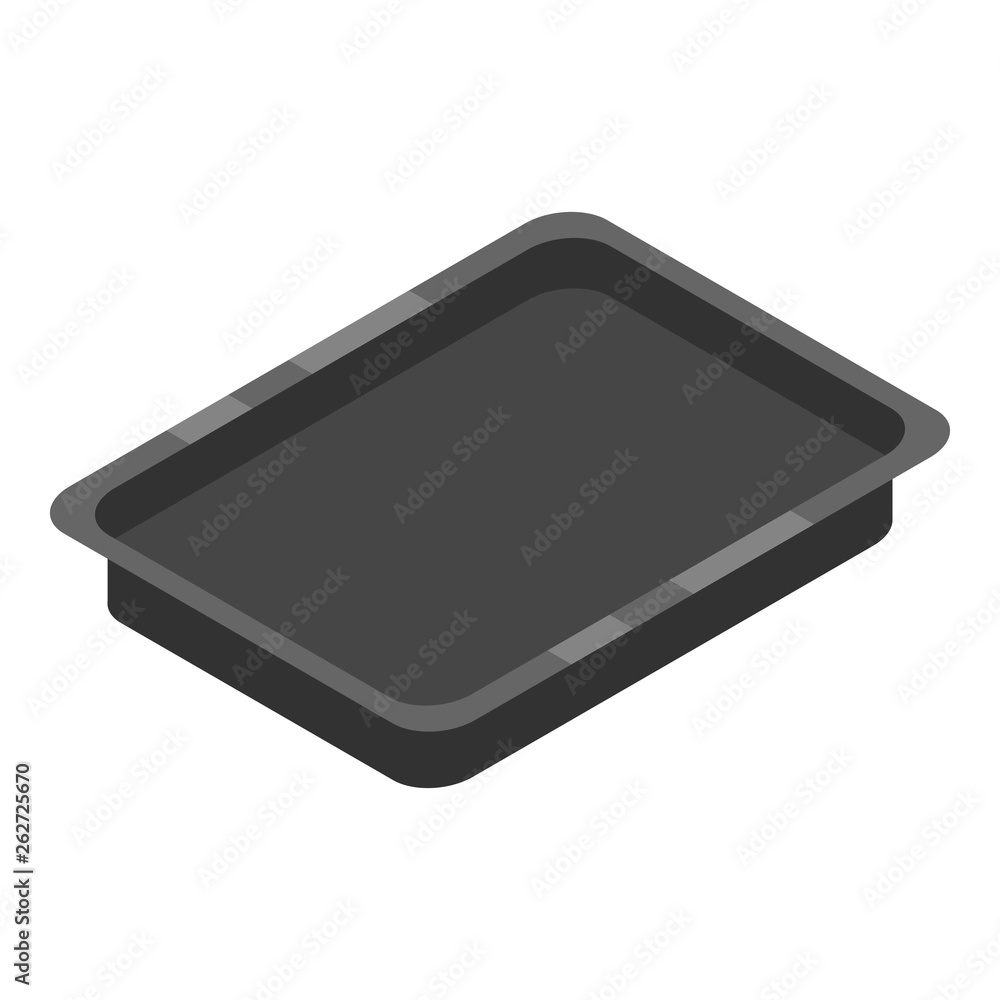 Poster bakery tray icon. isometric of bakery tray vector icon for web design isolated on white background