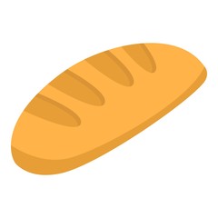 Loaf of bread icon. Isometric of loaf of bread vector icon for web design isolated on white background