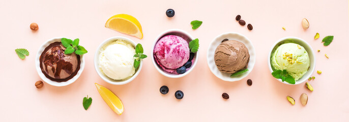 Ice Cream Assortment - obrazy, fototapety, plakaty