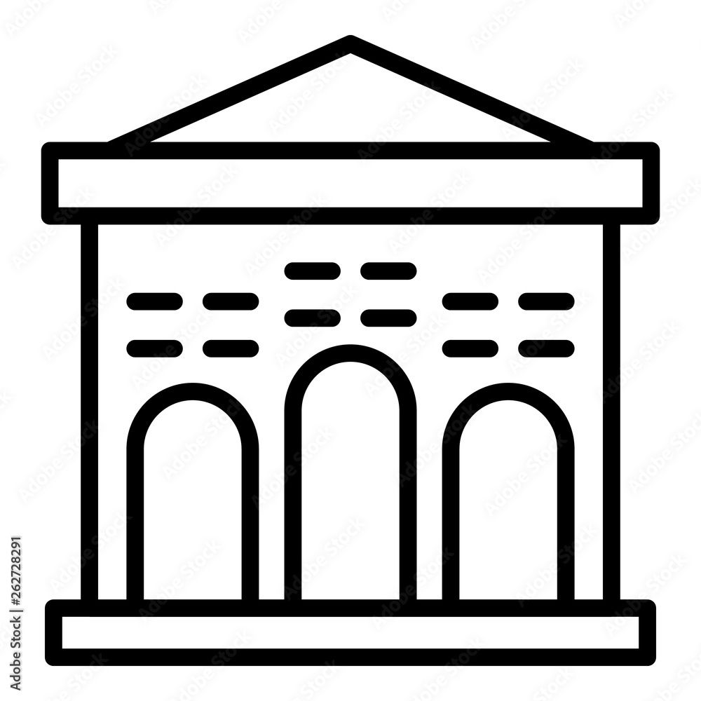 Poster institute courthouse icon. outline institute courthouse vector icon for web design isolated on white