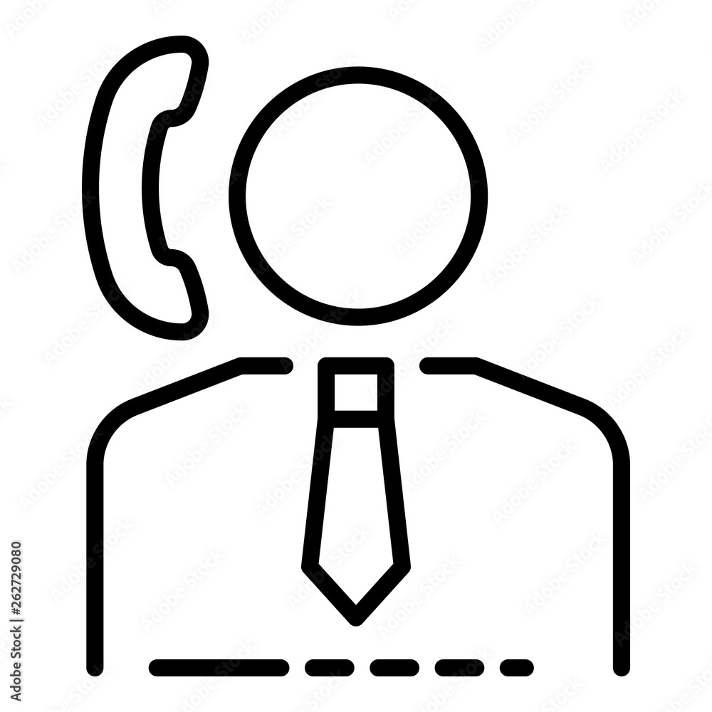 Poster call center help icon. outline call center help vector icon for web design isolated on white backgro