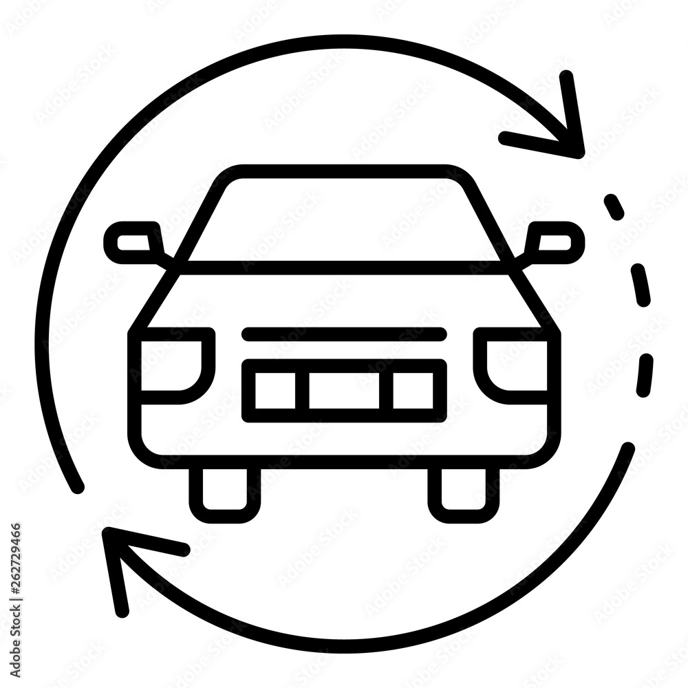 Poster car update firmware icon. outline car update firmware vector icon for web design isolated on white b
