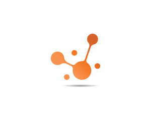 molecule logo vector icon illustration