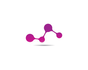molecule logo vector icon illustration