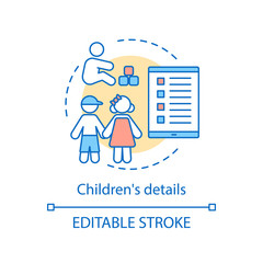 Children’s details concept icon