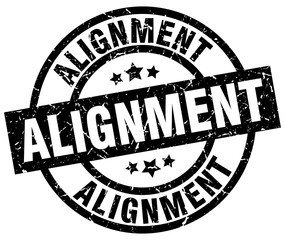 alignment round grunge black stamp