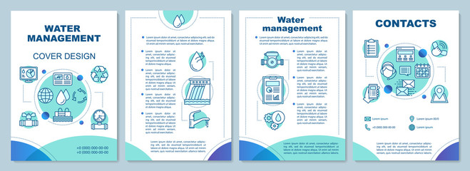 Water resource management brochure template layout