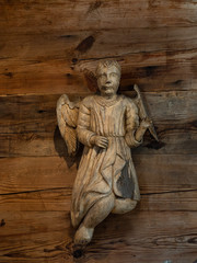 Historic Old Wooden Christian Angel