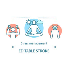 Stress management concept icon