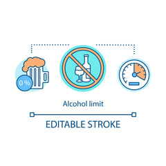 Alcohol limit concept icon