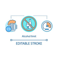 Alcohol limit concept icon