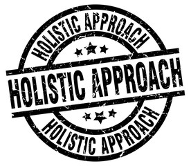 holistic approach round grunge black stamp