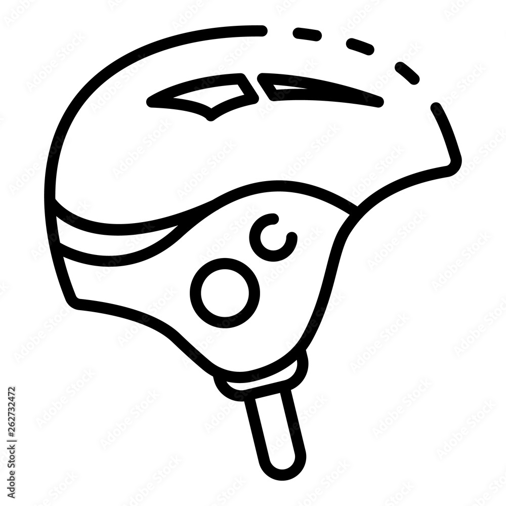 Poster helmet canoeing icon. outline helmet canoeing vector icon for web design isolated on white backgroun