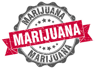 Obraz premium marijuana stamp. sign. seal