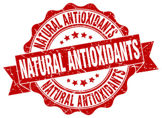 Obraz premium natural antioxidants stamp. sign. seal