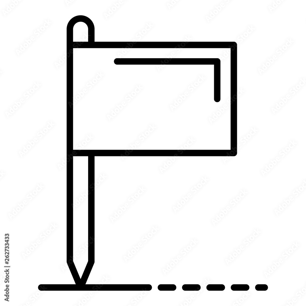 Poster croquet flag icon. outline croquet flag vector icon for web design isolated on white background