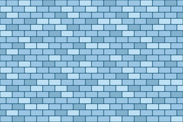 Blue brick wall. Seamless texture. Vector illustration.