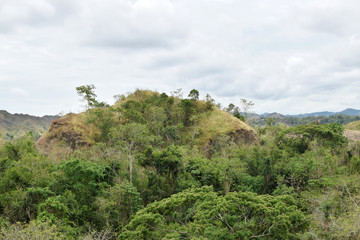 Fototapeta na wymiar Forested Hill tops in mountainous Cordillera