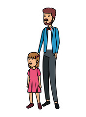 father with daughter characters