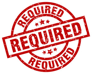 required round red grunge stamp