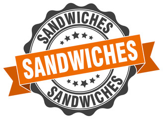 sandwiches stamp. sign. seal