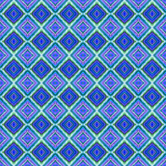 Abstract seamless pattern of multi-colored rhombuses, watercolor illustration.