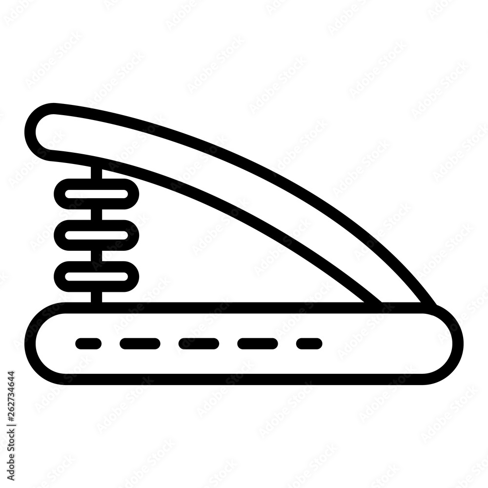 Poster gymnastic springboard icon. outline gymnastic springboard vector icon for web design isolated on whi