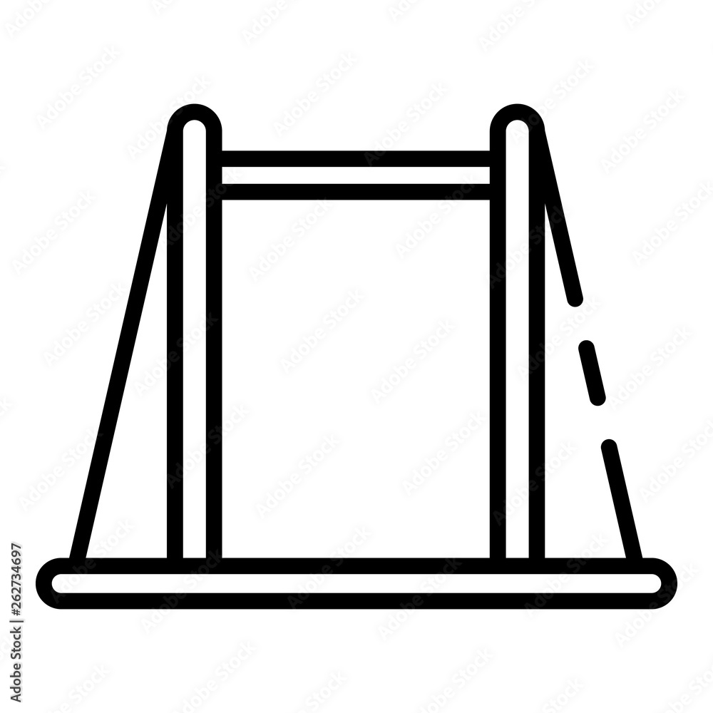Poster Gymnastic horizontal bar icon. Outline gymnastic horizontal bar vector icon for web design isolated on white background