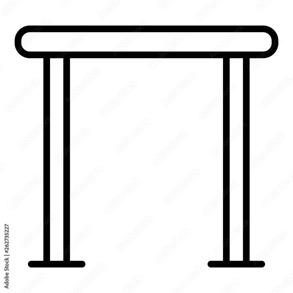 Poster horizontal crossbar icon. outline horizontal crossbar vector icon for web design isolated on white b