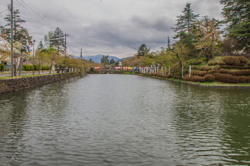 Fototapeta premium 春の米沢城跡の風景