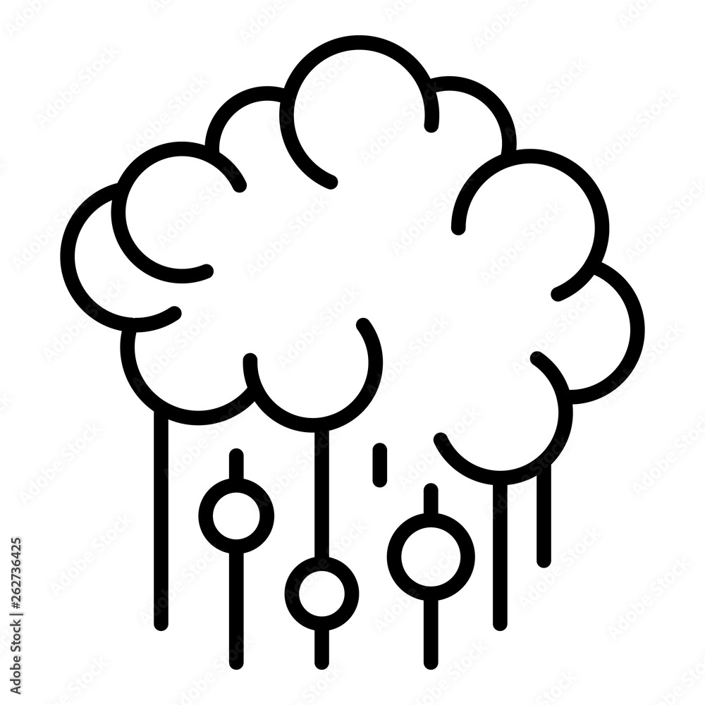 Poster cyber computer icon. outline cyber computer vector icon for web design isolated on white background