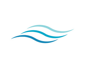 Water Wave symbol and icon Logo Template