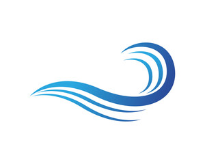 Water Wave symbol and icon Logo Template