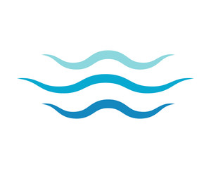 Water Wave symbol and icon Logo Template
